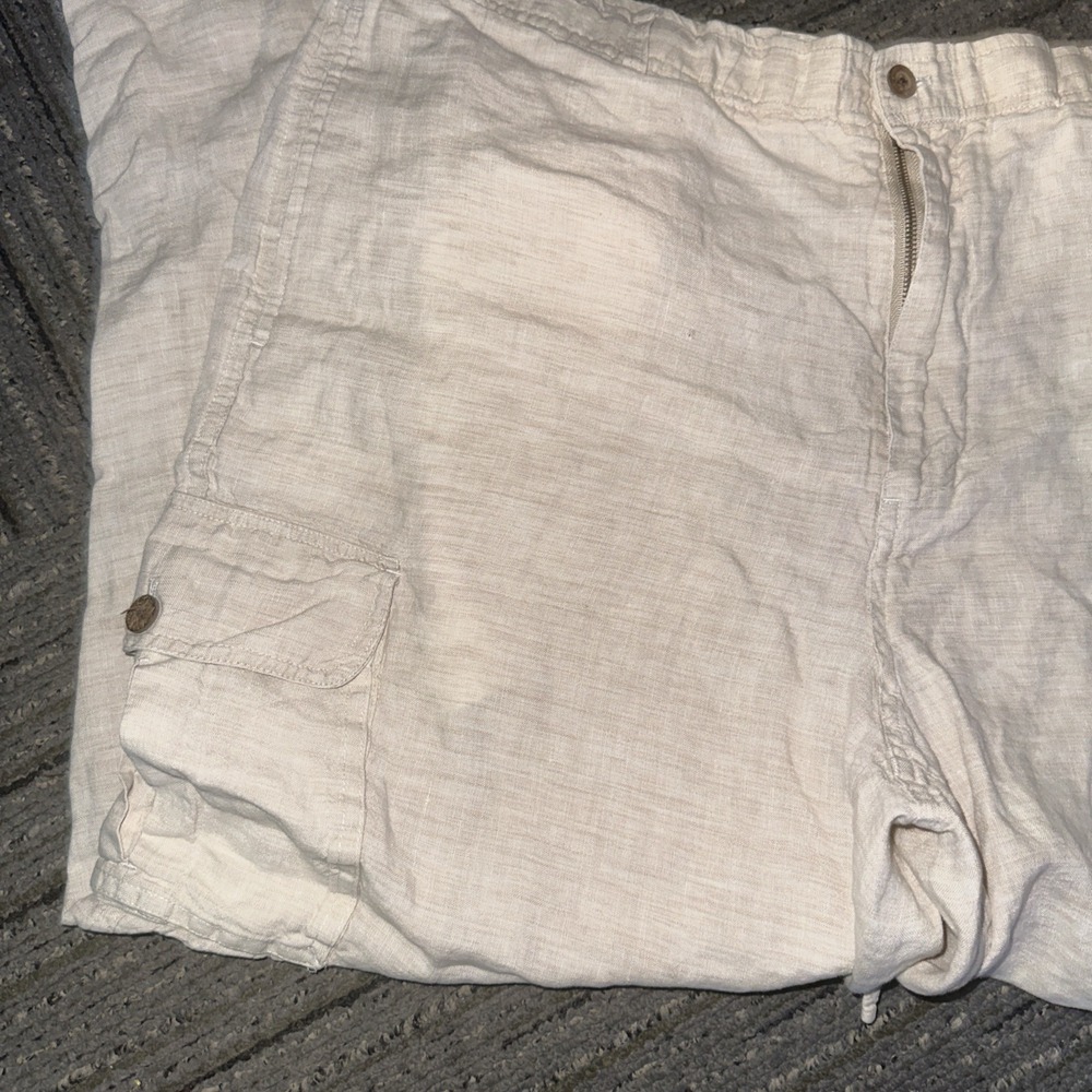 Caribbean 100% Linen Natural Beige Waist 36 X 30 - Picture 4 of 5